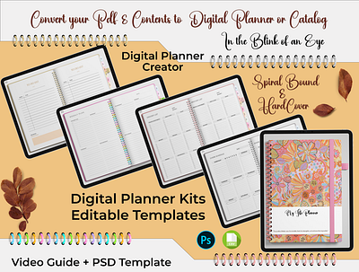 Digital Planner Template Kit / Editable Psd for Tablet & iPAD digital planner app
