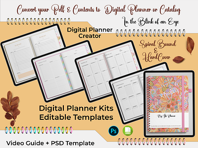 Digital Planner Template Kit / Editable Psd for Tablet & iPAD