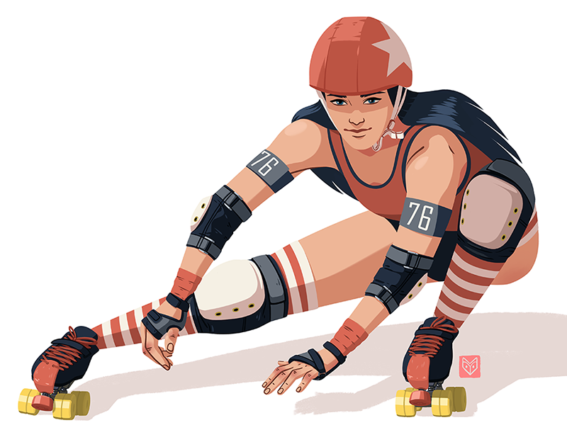 Roller Derby Jammer Stock Illustration - Download Image Now - Roller Derby,  Adult, Adults Only - iStock