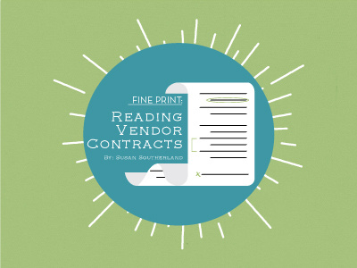 Fine Print: Reading Vendor Contracts blue clean contracts green simple vendors wedding white