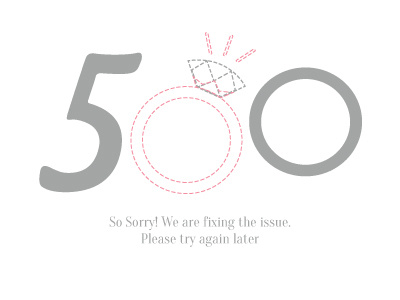 500 Error Wedding Ring 500 error grey illustration pink ring wedding