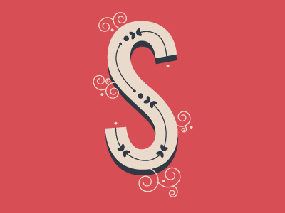 "S" cap circles curls drop drop cap floral illustration lederhosen lettering s type typography