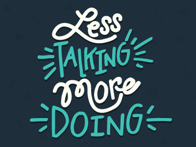 No more talky talky... design digital hand lettering lettering letters