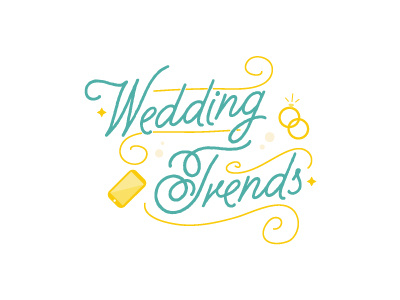 Wedding Trends - Type Title circles gold phone swirls teal title trends wedding wedding ring