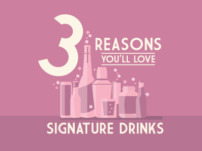 3 Reasons You'll Love Signature Drinks bar beer champagne drinks ideas love mimosa pink signature wedding wine