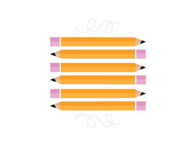 The Necessary bold clean creative design illustration pencils