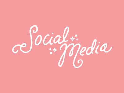 Social Media handlettering lettering practice project social titles vector work