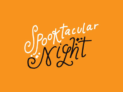 Spooktacular Night design designer fall graphicdesign halloween handlettering illustrator left handed lettering spooktacular texture vector
