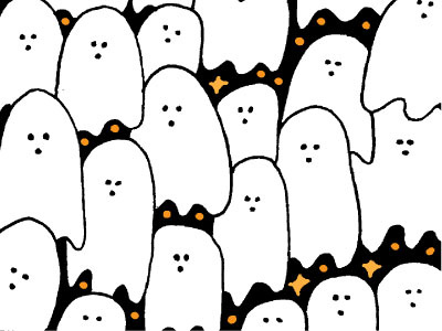 Grim Grinning Ghosts boo design designer ghosts graphicdesign halloween handdrawn illustration illustrator pattern texture vector