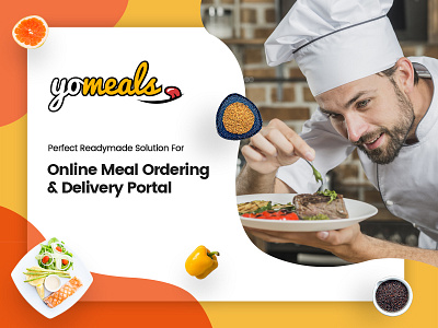 Online Meals Ordering & Delivery Portal app design cards chef cooking expert cooking app fatbit food app food health meal delivery meals recipe offline process online process sponsored content