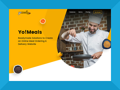 Yomeals Readymade Solutions app design branding design food graphic icon meal product mobile typography ui ux vector design web website