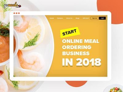 Start Online Meal Ordering Business app branding design food graphic icon landing page meal mobile product ui ux vector website