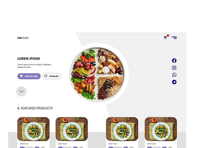 ON-FOOD design typography ui ux