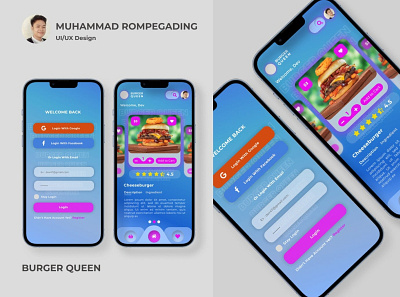 Burger Queen design graphic design ui ux