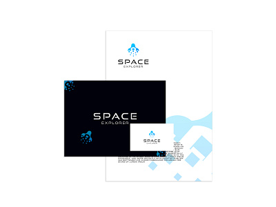 SPACE EXPLORER LOGO DESIGN FOR A TECH COMPANY branding company design graphic design illustration logo space technology vector