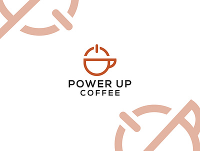 POWER UP COFFEE LOGO DESIGN FOR A COFFEE COMPANY branding coffee company design graphic design illustration logo power vector