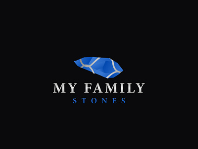 MY FAMILY STONES LOGO DESIGN FOR A WRAP STONE COMPANY branding company design graphic design illustration logo stone vector wrap