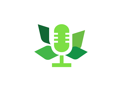 Green podcast logo design for a company. branding company design graphic design illustration logo typography vector