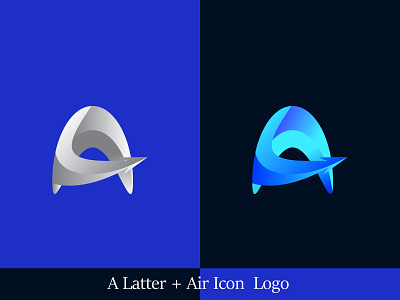 A Latter + Air Icon Logo app branding design graphic design latt latter logo vector