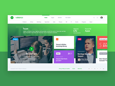 Veeam Corporate portal concept