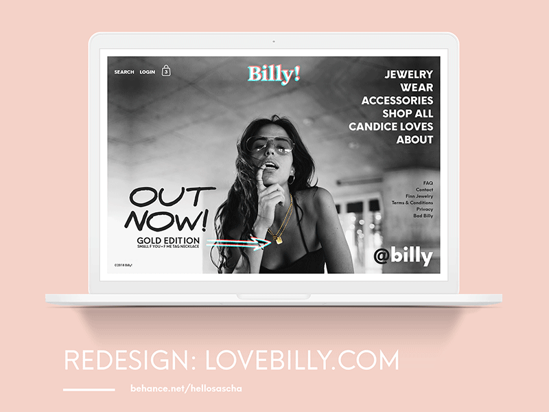 Redesign - Billy! Website billy! fashion redesign ui ux webdesign