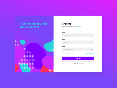 DailyUI 001 - Sign up