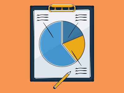 Data chart Icon chart data flat color icon mobile online pencil shopping vector