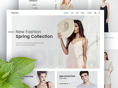 Brando - Fashion store ecommerce fashion landing shop store ui ux web webdesign website