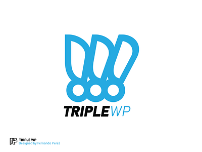 TRIPLE WP art branding creative design icon illustration logo thirtylogos typography vector