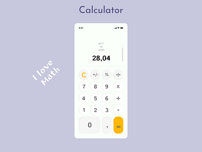 Daily UI: Day 4 - A Calculator