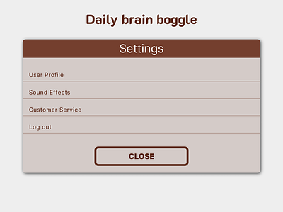 Daily UI: Day 5 - A Settings section