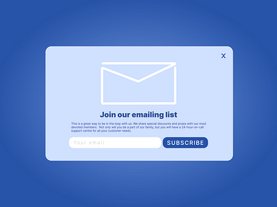 Daily UI: DAY 26 Subscribe