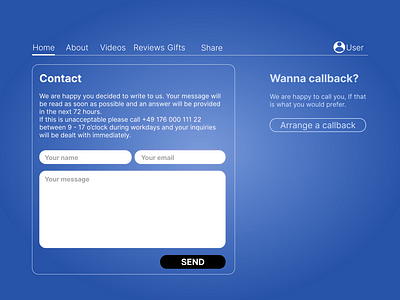 Daily UI: DAY 28 Contact