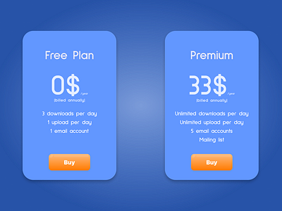 Daily UI: DAY 30 Pricing