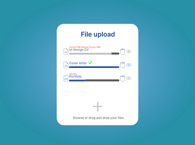 Daily UI: DAY 31 File Upload branding design graphic design illustration logo ui ux
