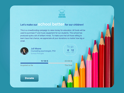 Daily UI: DAY 32 Crowdfunding Campaign