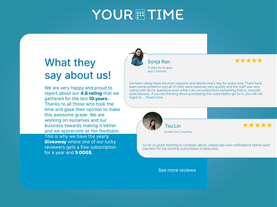 Daily UI: DAY 39 Testimonials