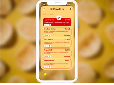 Daily UI: DAY 43 Menu