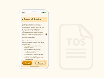 Daily UI: DAY 89 Terms of Service