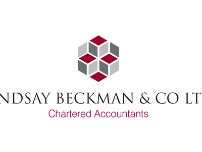 Start of a website for an accountancy firm clean flat font grey logo nav navigation red type