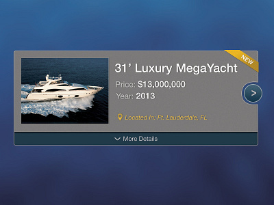 Yacht Sales Browse Card boat clean design modern yacht