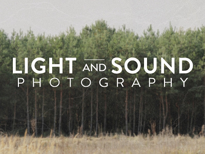 Light and Sound Logo clean logo modern photography