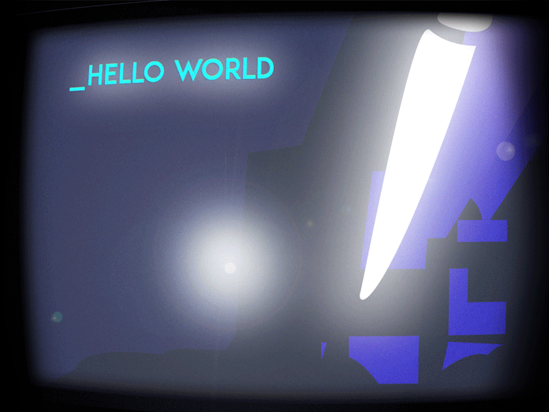Hello World! 90s animation computer design hello dribble hello world illustration pc type vector web website