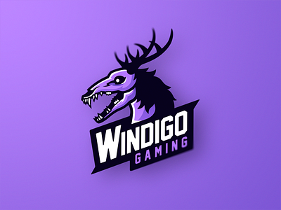 Windigo Gaming — Mascot Logo branding design illustration illustrator logo photoshop typography vector