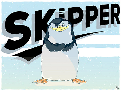 "Kowalski, status report!" illustration penguins of madagascar vector