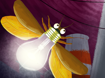 Vaga-lume design digital painting firefly illustration kid illustration ludic