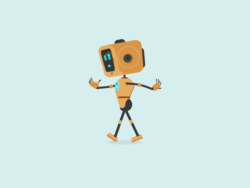 Robert Walking Cycle 2d after effects character motion robot walking walking cycle