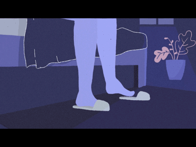 Bedroom 2d after effects animation bedroom feet legs motion transition