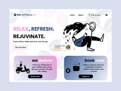 The Coffee Spot - Landing Page for a Coffee Shop alise joseph cafe coffee coffee landing page coffee shop figma landing page rebound sigour studio