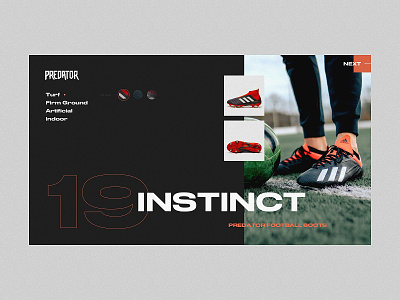 Predator Boots Concept. ⚽️ adidas druk ecommerce experience football graphics heavy font home home page home screen homepage homepagedesign minimal shop soccer sports stroke user interface web webdesign